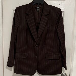 Style & Co. Chocolate Pinstripe Blazer